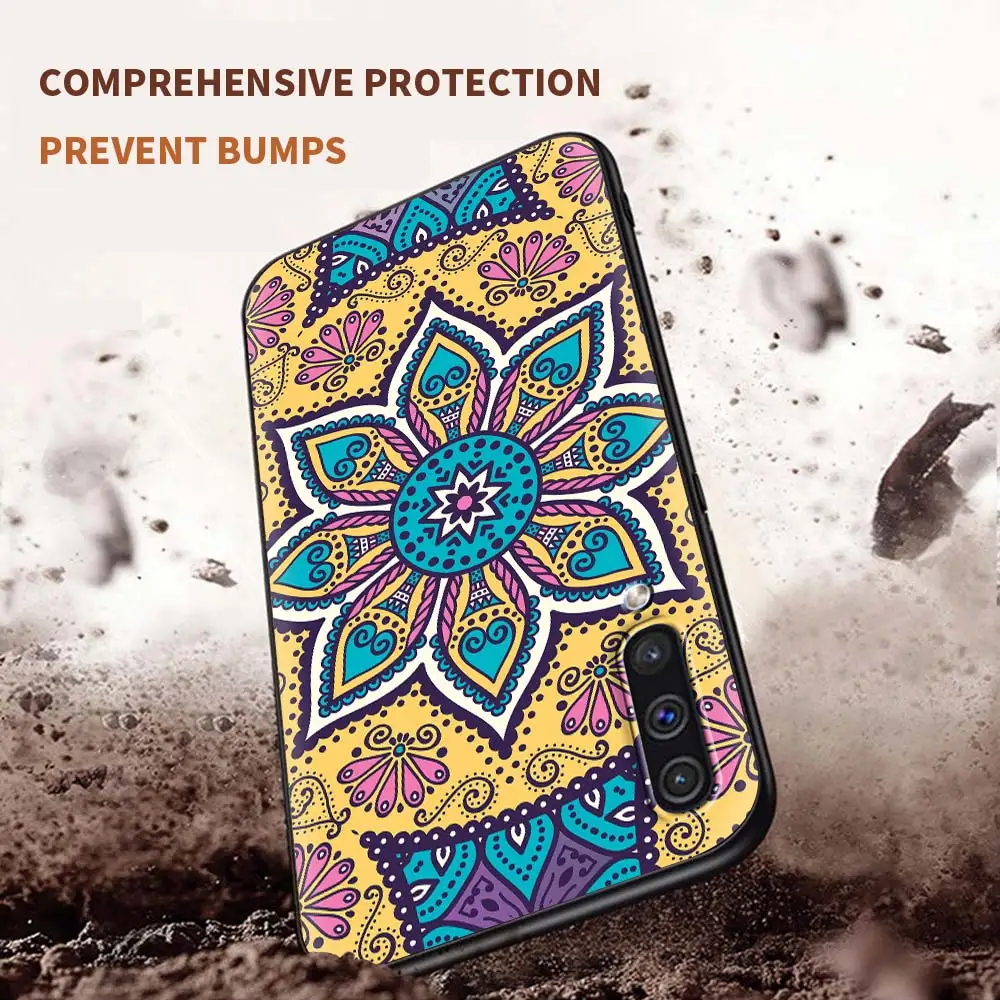 

Phone Case for Samsung A50 A51 A70 A71 A21s Cover For Galaxy A10 A20e A30 A40 A20s A10s Soft Capas Mandala