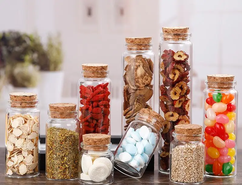 Стеклянные бутылки с пробкой 180x25-мл |