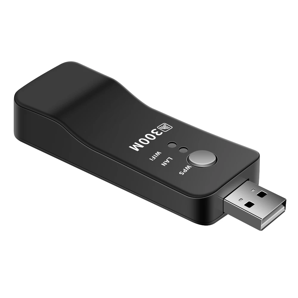 Универсальный USB WiFi ретранслятор Беспроводной ТВ сетевой WIFI адаптер 300 Мбит/с
