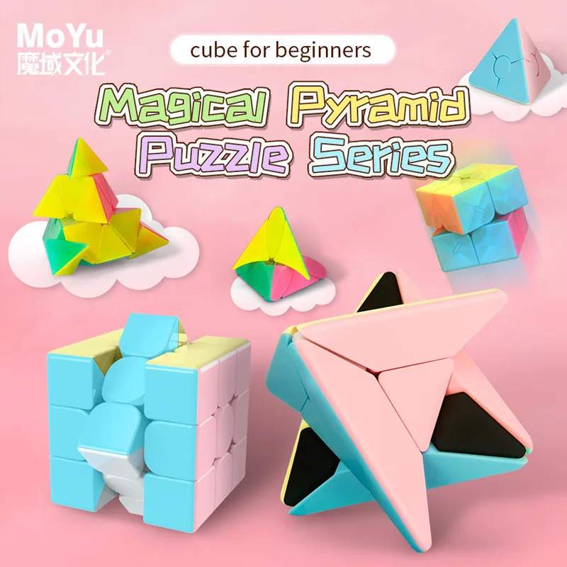 

MoYu Cubing Classroom Corner Twist Bead Triangle Pyramid Maple leaf Boomerang Windmill Puzzle Macaroon JinZiTa Magic Cubes Kids