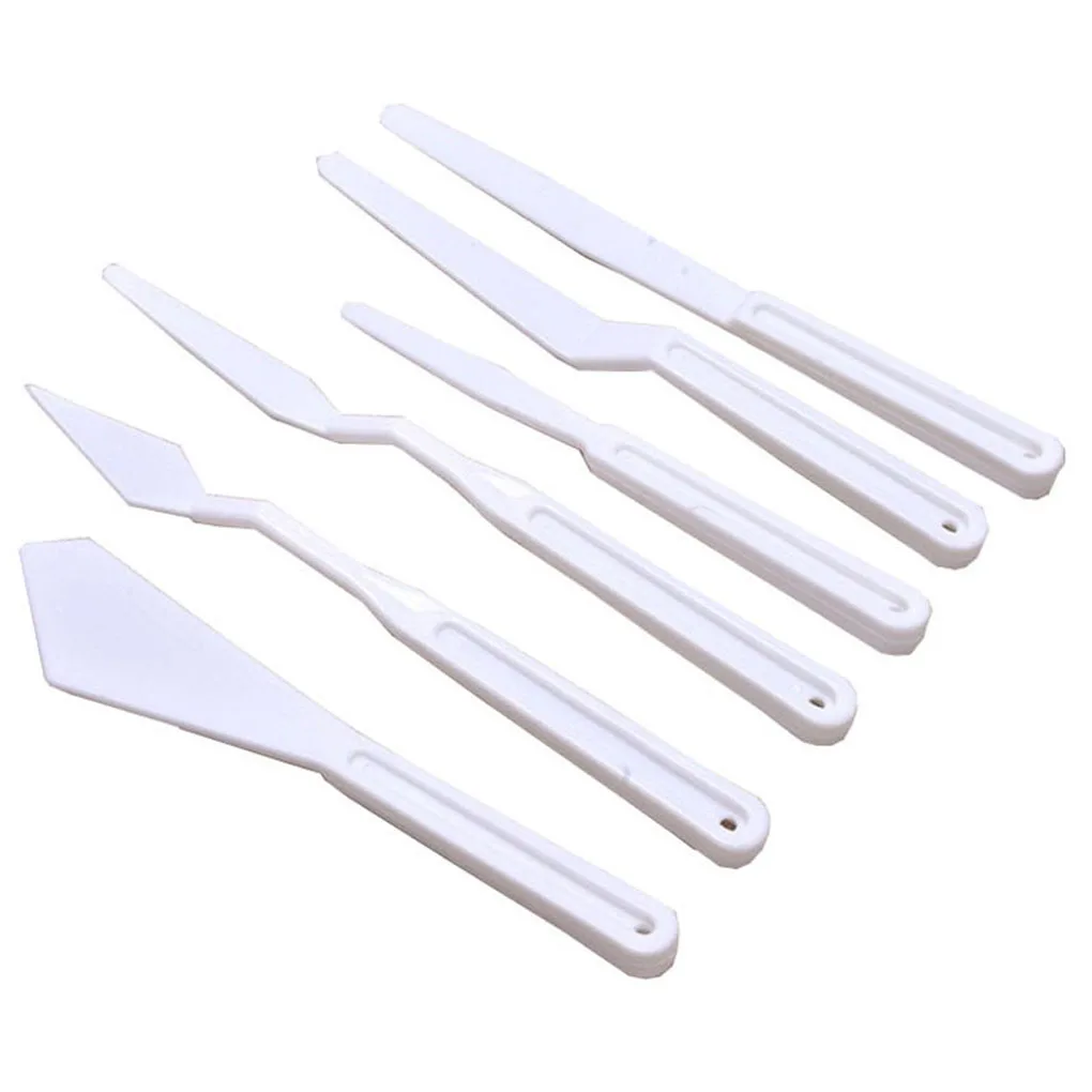 6 шт./компл. Пластик картина шпатель Палитра Картина маслом аксессуары масляная