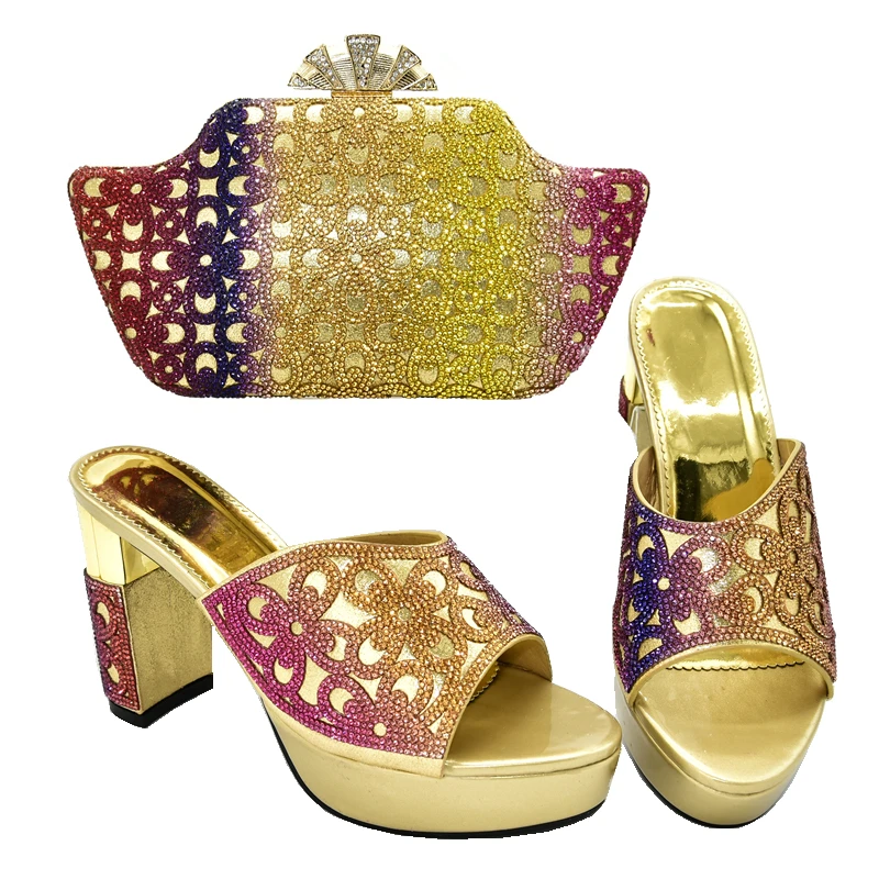 Новое поступление Для женщин сумки в итальянском и Африканском вечерние туфли