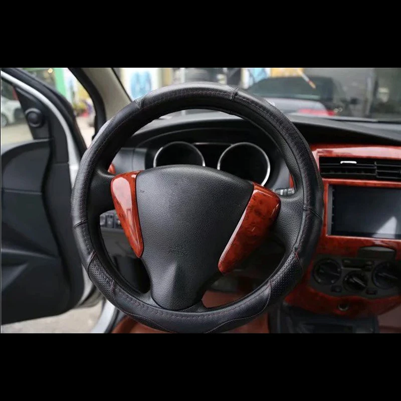 Для Nissan Livina 2007 2012 1 шт. углеродное волокно АБС пластик хром рулевое колесо/ручка
