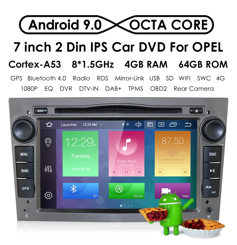 Hizpo PX5 2 Din Octa Core " Android 8,0 автомобильный dvd-радиоплеер для Opel Astra Vectra Antara Zafira Corsa gps Navi Wi-Fi и Bluetooth