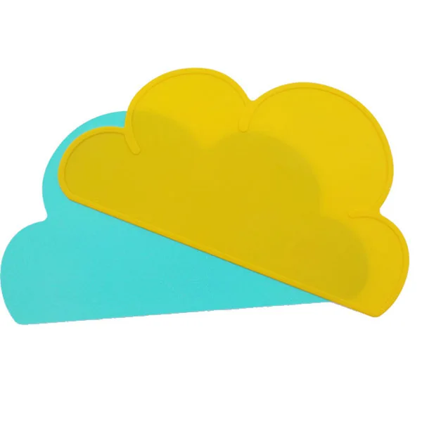 

1 Pcs Silicone Placemat Cloud Shaped Easy Clean Non-Slip Waterproof Heat Insulation Table Mat THIN889