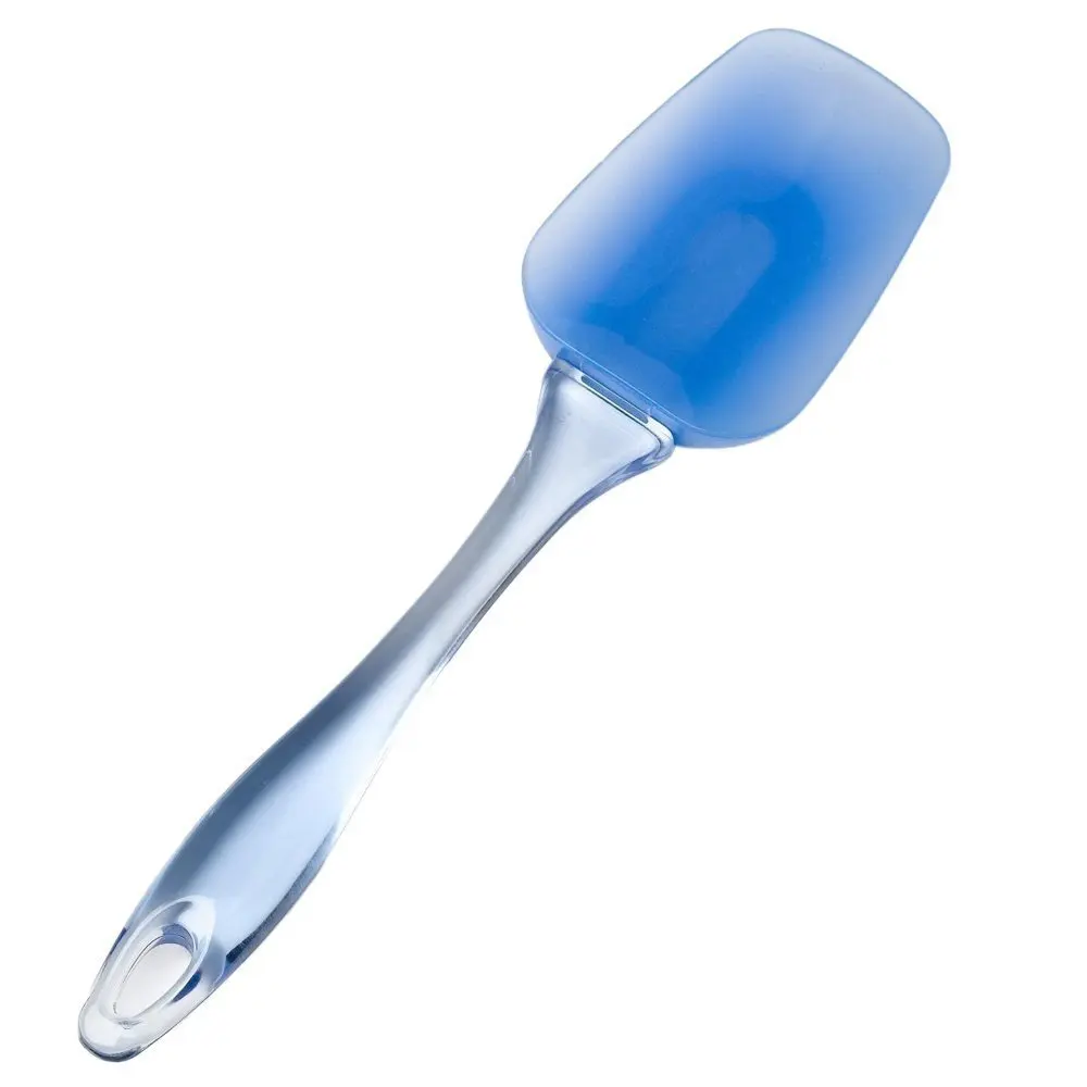 

3-Pieces Nonstick Heat Resistant Blue Silicone Spatulas, Professional Kitchen Cooking Utensils/ Cake Decorating Tools