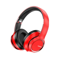 lenovo hd200 bluetooth headphone over ear noise cancellation headset 20h playback time sports running music headphone for phone