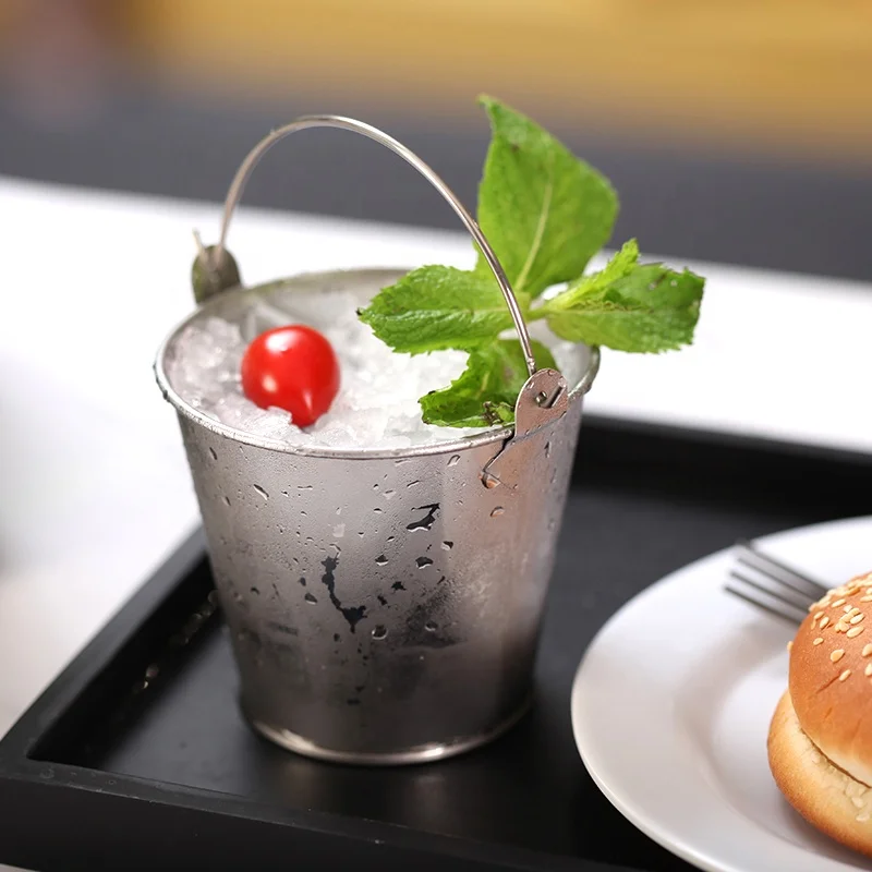 Бар 308 мл из нержавеющей стали серебряное вино шампанского маленькое ведро для