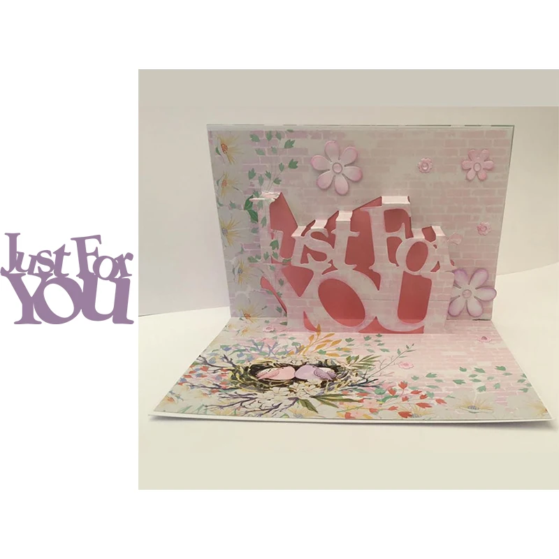 Выдвижная надпись Just For You металлические пресс формы для скрапбукинга и