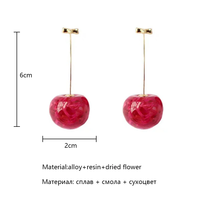 

Bacolod Cute Resin Dried Flower Dangle Earrings for Women 2020 Fashion Party Office Beauty Drop Earring Amaing Designed Jewelry