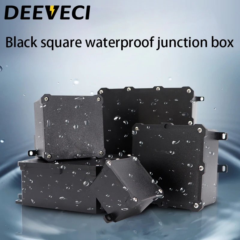 

Waterproof Black DIY Housing Instrument Case ABS Plastic Project Box Storage Case Enclosure Boxes Electronic Supplies