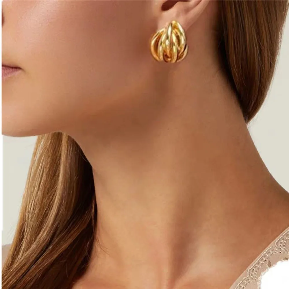 2019 модные золотые серьги-клипсы с морской улиткой в виде раковины без пирсинга