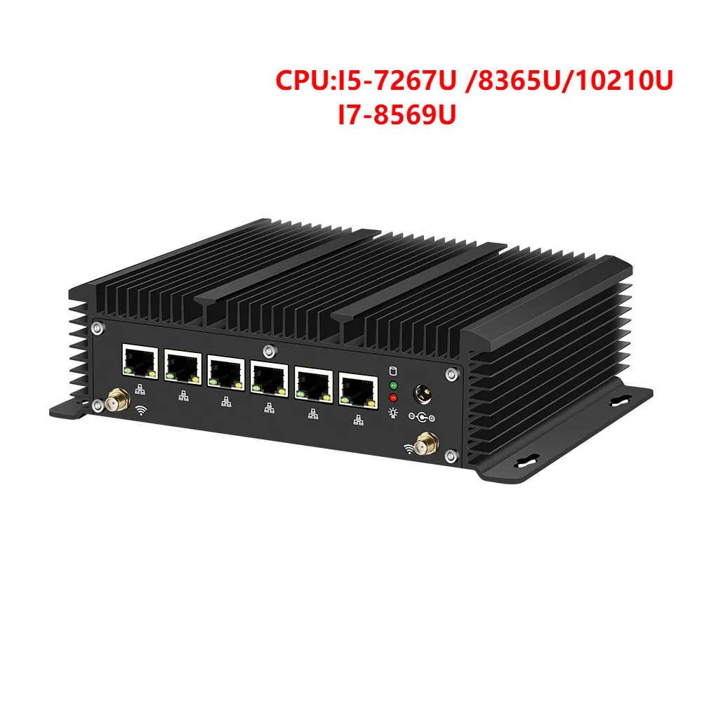 

Промышленный компьютер, мини-ПК, встроенная система Intel I5 10210U, сетевой брандмауэр с 6 lan, устройство безопасности pfSense, роутер 4G/3G, Wi-Fi