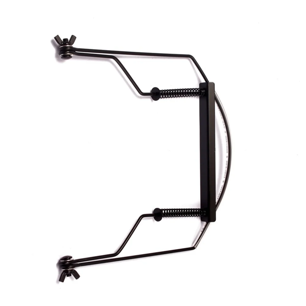 

10 Holes Harmonica Neck Holder Metal Frame Harp Rack Harmonica Model Mouth Accessory (Green)