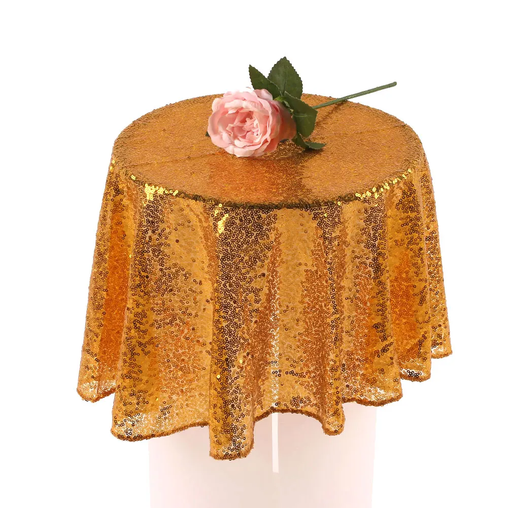 Блестящая круглая ткань для стола блестящая скатерть Свадебная вечеринка