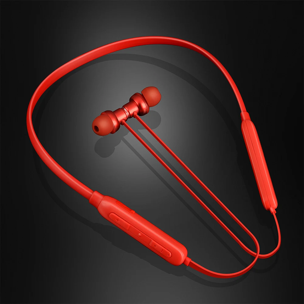 IPUDIS Bluetooth наушники с шейным ремешком IPX5 водонепроницаемые спортивные беспроводные стерео наушники Магнитная гарнитура 130 мАч с микрофоном