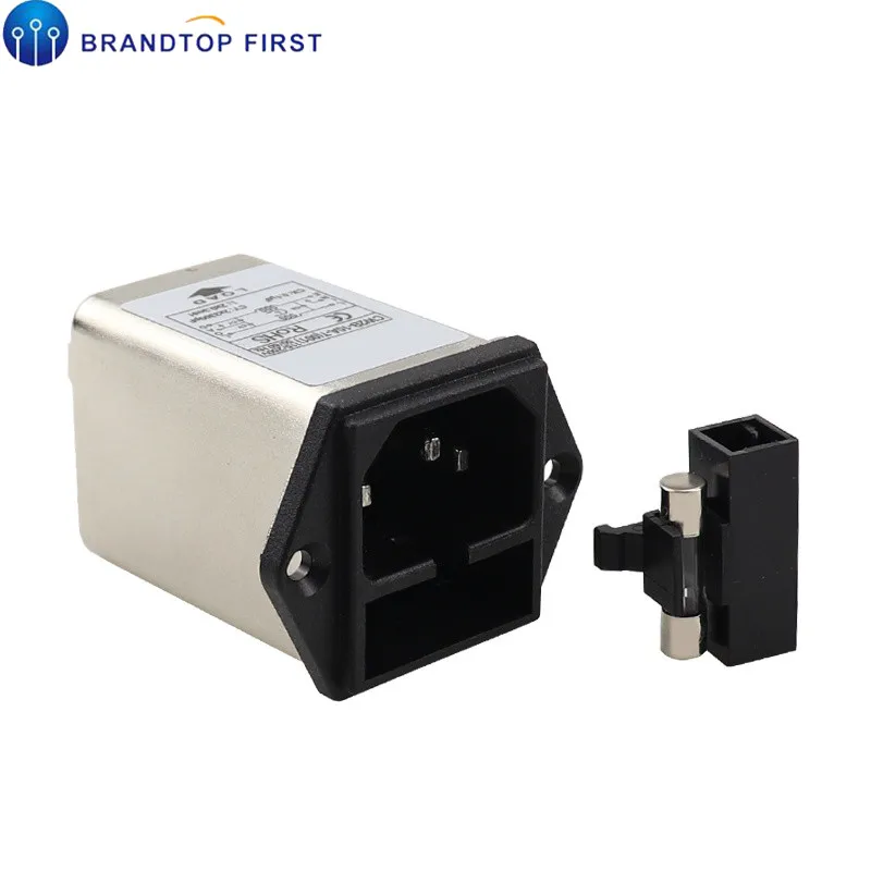 IEC 320 C14 мужской розетка с предохранителем CW2B 10A T(001) мощность фильтр EMI