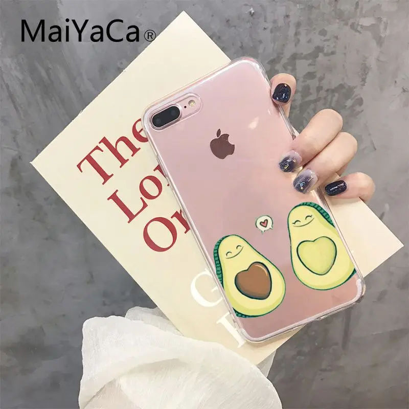 A4 Мягкий силиконовый чехол MaiYaCa с мультяшным рисунком авокадо из ТПУ для iPhone 8 7 6 6S Plus X XS MAX 5 5S SE XR 10 Fundas Capa - Цвет: A4