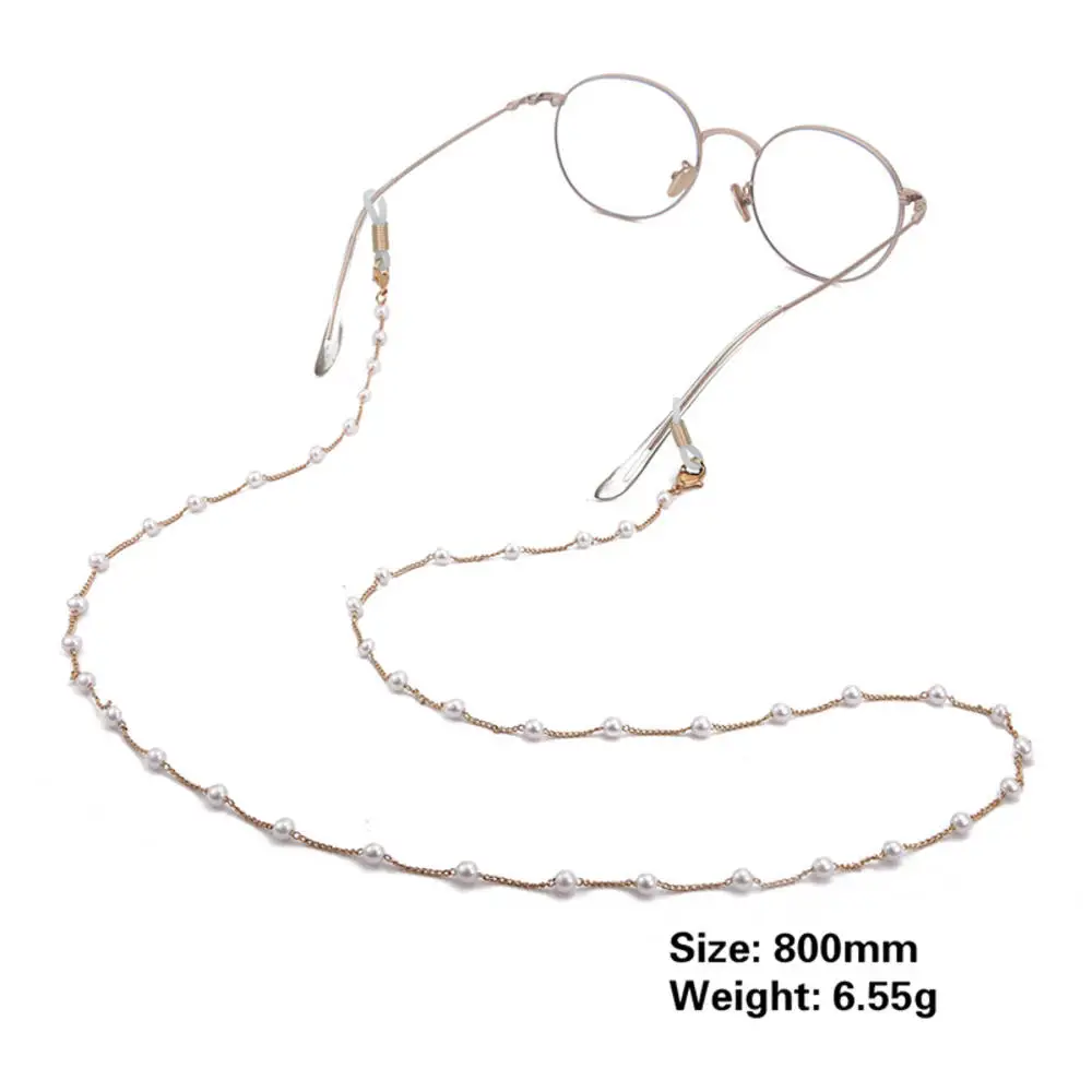 

New Elegant And Chic Handmade Pearl Beaded Glasses Chain Lanyard Neck Strap Rope Reading Glasses Accessories