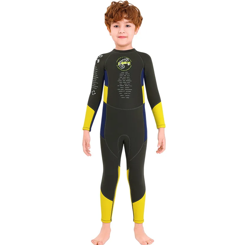 

Children'S Swimwear Men And Women Warm 2.5mm One-Piece Diving Suit Winter Cold Protection Snorkeling Surfing Jellyfish Suit