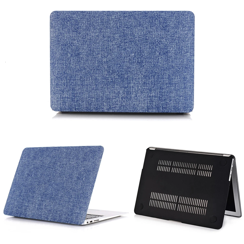 Drak Blue Джинсовый чехол для ноутбука MacBook Air 13 Pro retina 11 12 13,3 15 15,4 чехол с сенсорной панелью для Macbook New Pro 13 A2159 - Цвет: Drak Blue