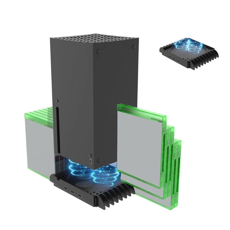 

Cooler Charger Stand Base For Xbox Series X Game Console Parts Cooling Fan Stand