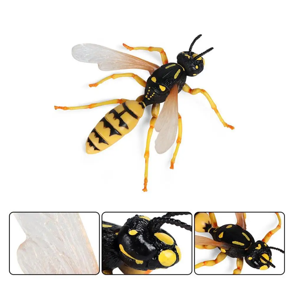 

Children simulation animal insect model static bee wasp plastic tricky toy decoration wasp hornet Y3I0
