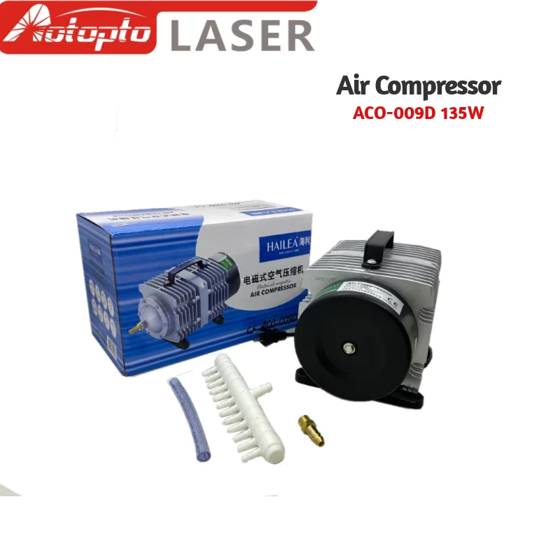 

135W Air Compressor Electrical Magnetic Air Pump for CO2 Laser Engraving Cutting Machine ACO-009D