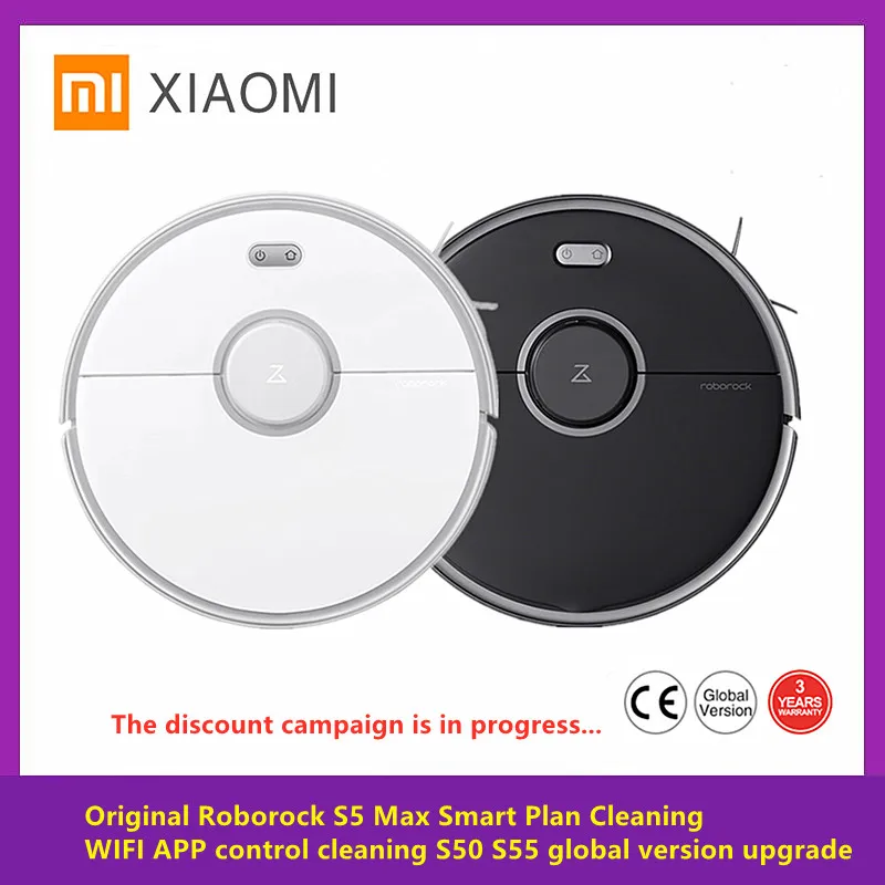 

Original Roborock S5 Max vacuum cleaner WIFI APP control smart plan cleaning and cleaning S50 S55 global version upgrade