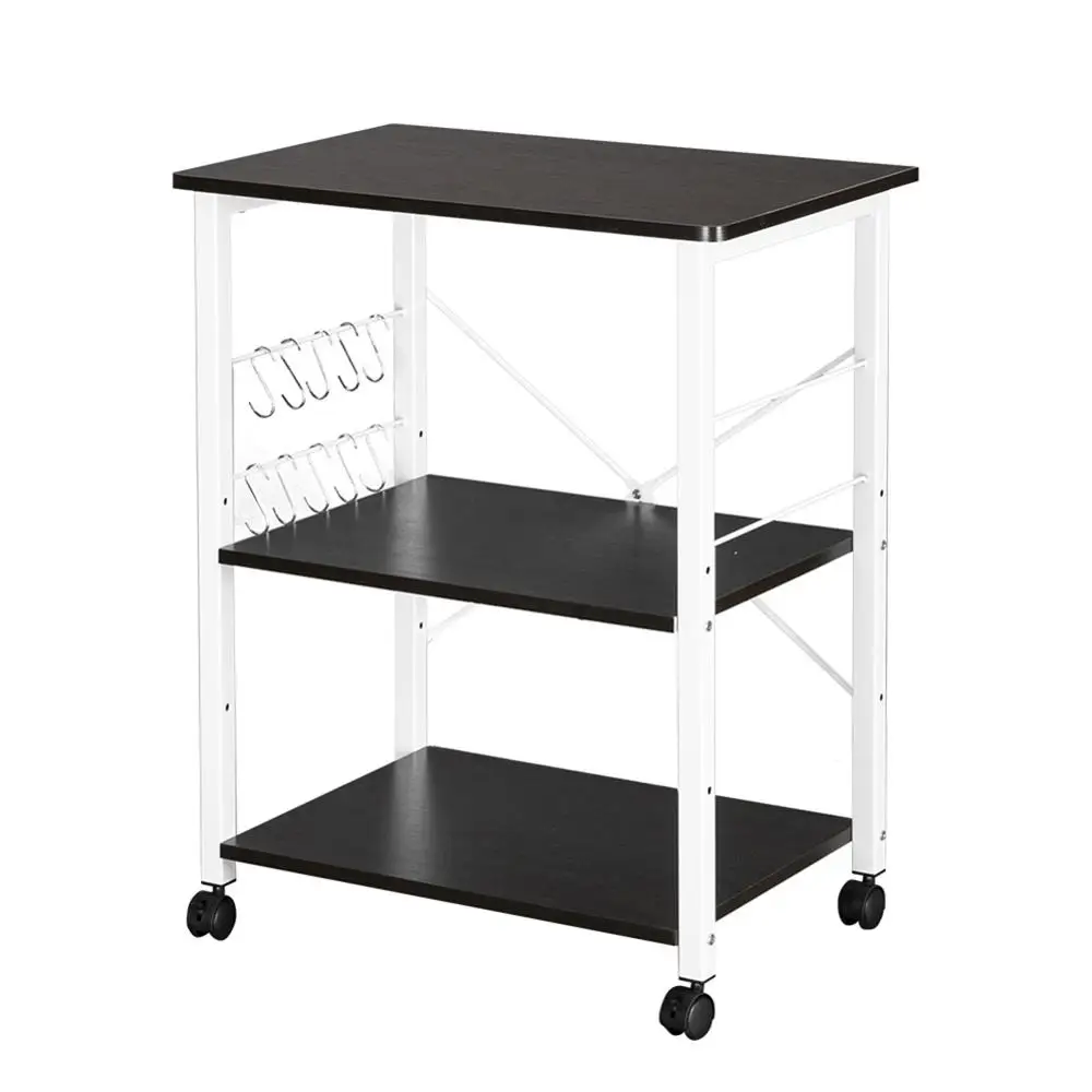 

Modern 3 Tier Rolling Utility Storage Cart Organizer of Utility with Wheels for Kitchen Bedroom Storage Shelf Baker's Rack