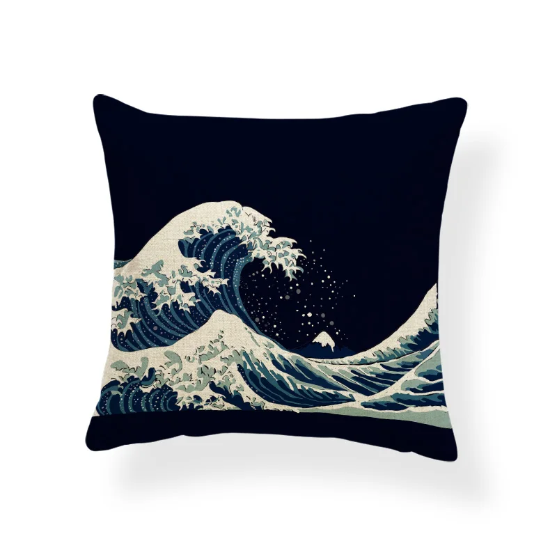 Японская Классическая арт Ukiyo-E наволочка Fuji горный вишневый цвет серфинга