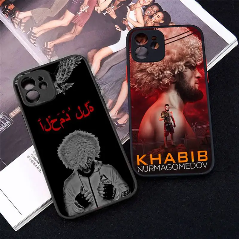 

KHabib Nurmagomedov Phone Case matte transparent For iphone 7 8 11 12 plus mini x xs xr pro max cover