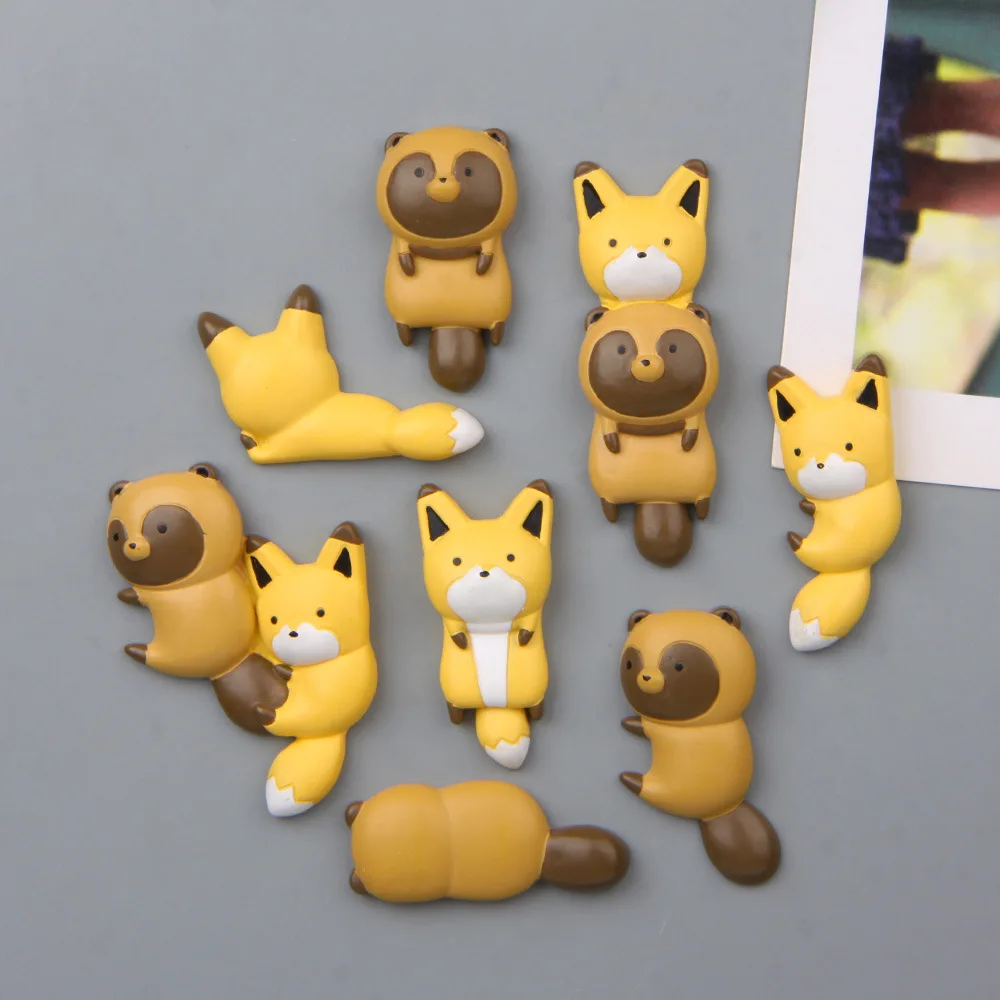 1 шт. магнит на холодильник с изображением лисы и енота|Магниты холодильник| |