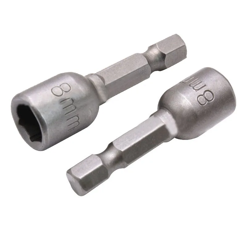 

Magnetic Nut Setter 10pcs Set Nut Driver 8mm Socket Adapter 1/4Hex Drill Bit