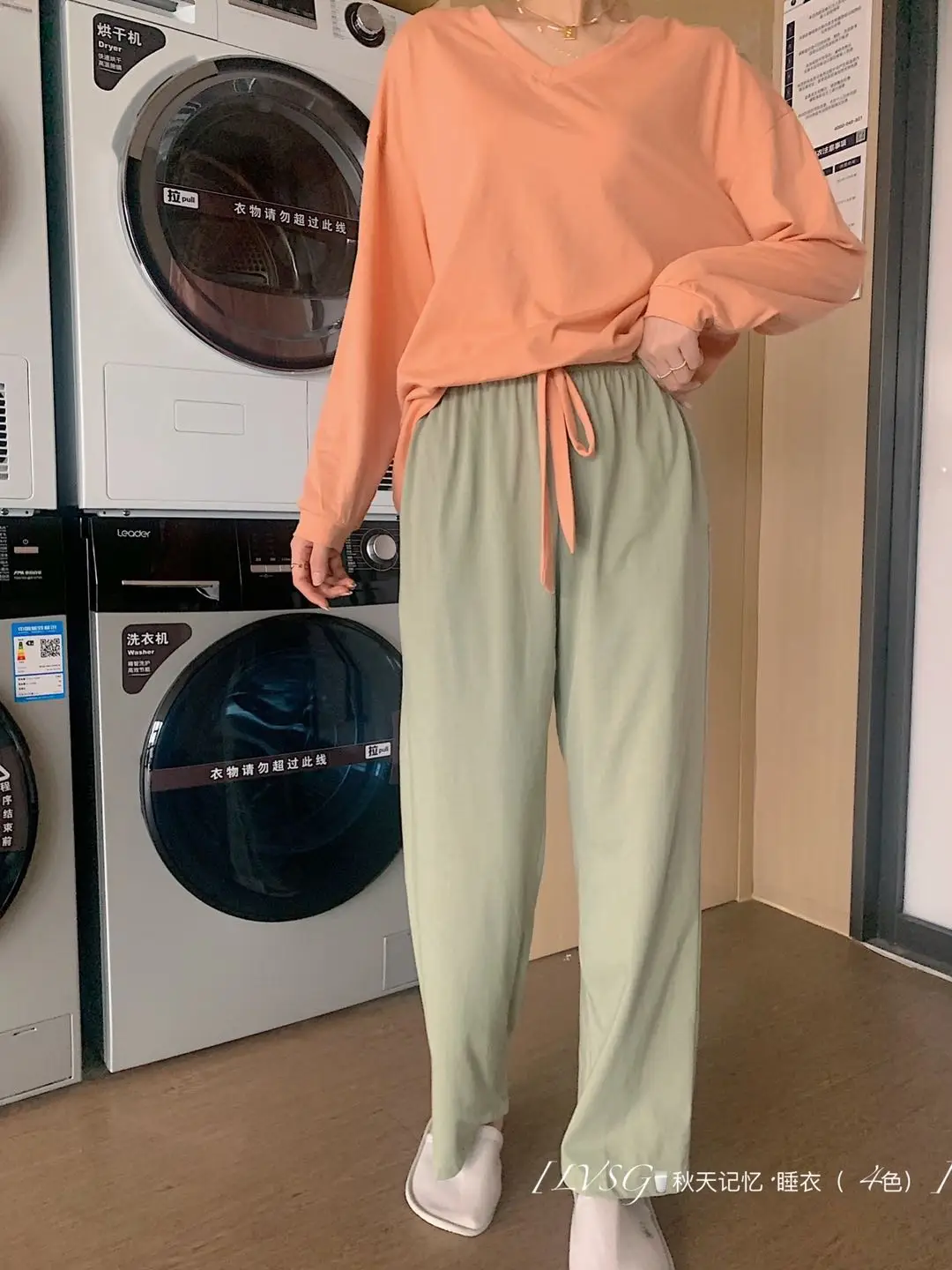 

2021 spring and summer new ladies 100% viscose long-sleeved trousers ladies pajamas set simple style long pajamas home service