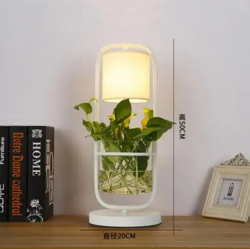 Desk Lamp-White Современный китайский Декор растение цветочный торшер ткань абажур стекло Кабинет стенд пол свет AC110V-220V - Цвет абажура: Desk Lamp-White