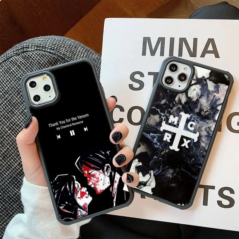 

Punk Band My Chemical Romance Phone Case For Iphone 6 6s 7 8 Plus X Xr 11 12 Mini Pro Max PC Cover Fundas Coque
