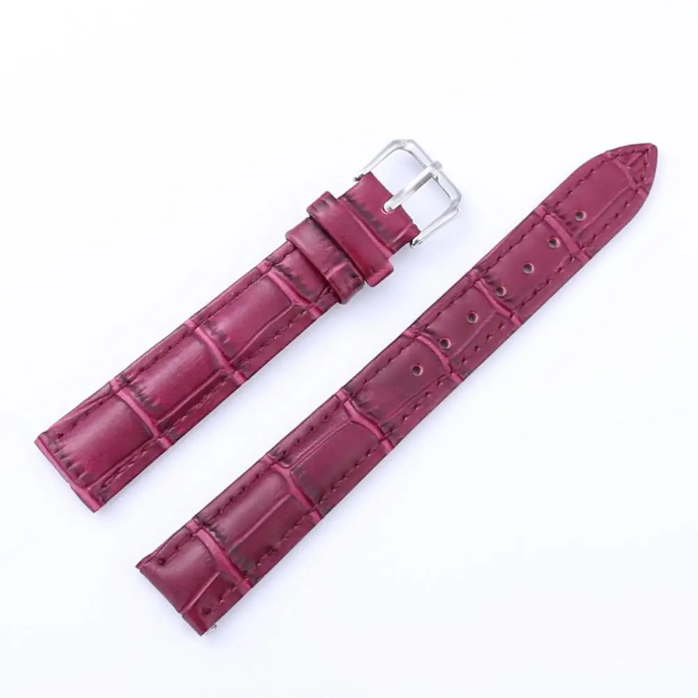 

Man Woman Watch Strap Colors Buckle Watch Band Leather Bracelet 12mm-24mm Leather Strap With Box Tool Support Dropshipping