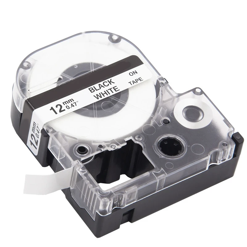 Этикетка 12 мм кассета для заправки зажигалок совместимый Epson LabelWorks LC-4WBN9 LW-300 LW-400