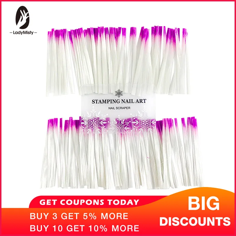 Профессиональный 50/100 шт/пакет стекловолокно для наращивания ногтей Шелкового