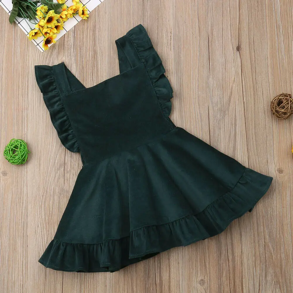 Emmababy Fashion Newborn Kids Baby Girl Floral Skirts Princess Lovely Corduroy Sundress Clothes Autumn A-Line Skirts 6M-5Y