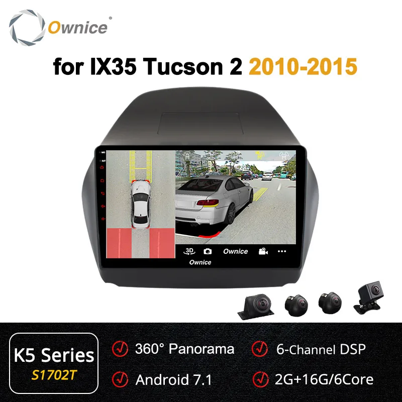 S1702 K5 Ownice Восьмиядерный Android 9,0 автомобильный Радио dvd-плеер DSP SPDIF gps k3 k5 k6 для hyundai iX35 2010- 4G LTE 360 Panorama - Цвет: S1702 K5