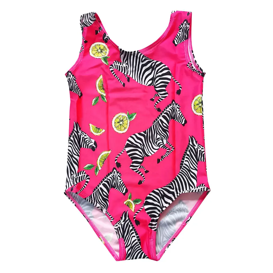 Infant Girl Swimsuit One Piece Kids Swimwear Print Toddler Girls Bathing Suit Monokini Swimming Little Beachwear 2021 | Спорт и