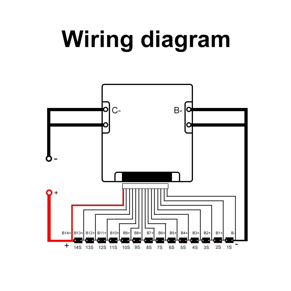 Плата защиты литиевой батареи 14S BMS 48 В зарядный эквалайзер 200A 250A Lipo Li ion 18650 bms с