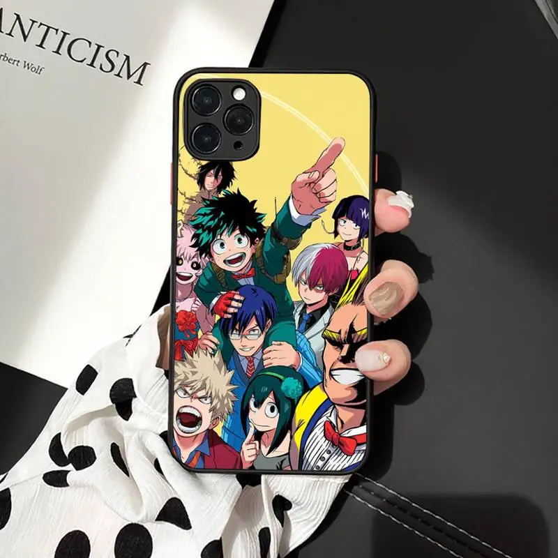 

Anime My Hero Deku Bakugou Boku Phone Case matte transparent For iphone 7 8 11 12 plus mini x xs xr pro max cover