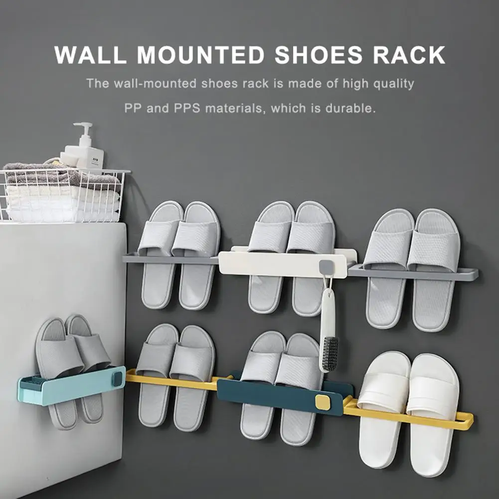 Настенная вешалка для обуви держатель без сверления органайзер полотенец в