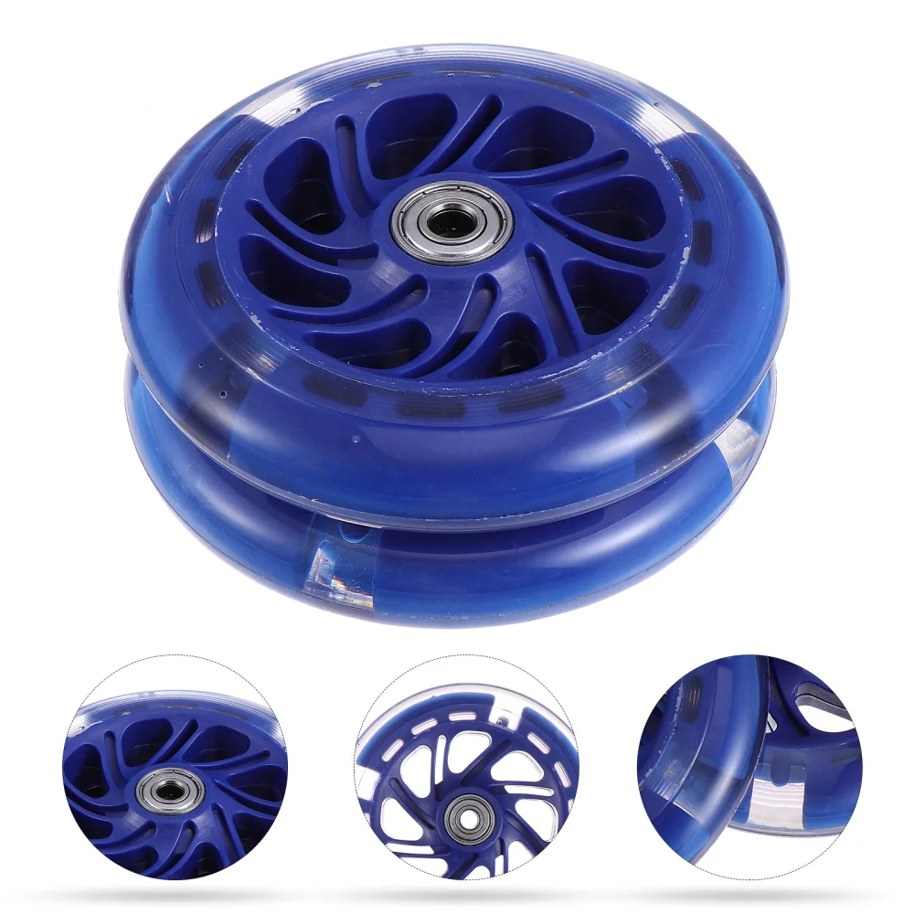 

2pcs Light Scooter Wheels High Elastic Wear-resistant PU Bearing Wheels