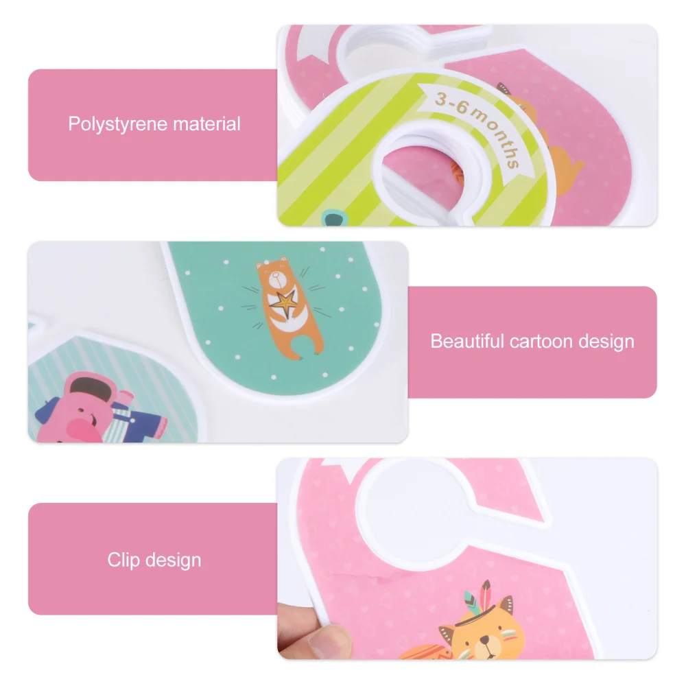 

12Pcs Cartoon Clothing Size Dividers Size Dividers Wardrobe Dividers