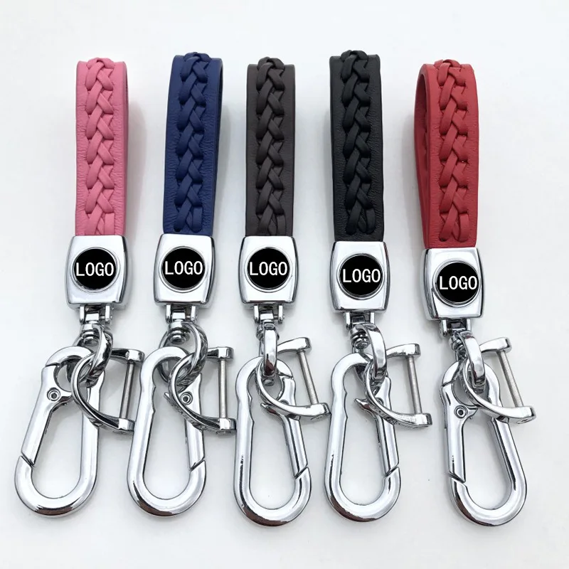 

Leather metal key chain for Mitsubishi car logo men waist hanging exquisite Gift Customization auto accessories keychain fashion