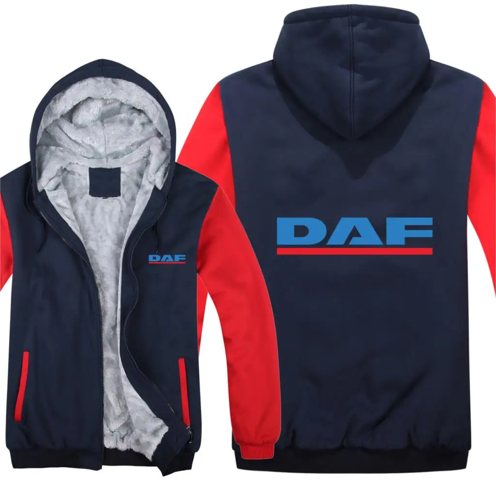 

DAF Trucks Hoodies Mens Zipper Coat Fleece Thicken DAF Sweatshirt Mans Clothing